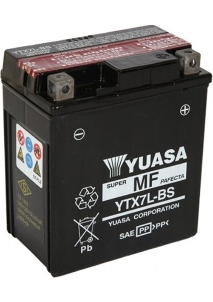 Atk All Kick-Start Models (1996 - 2001) Yuasa YTX7L-BS 12V6AH Bakımsız Motosiklet Aküsü