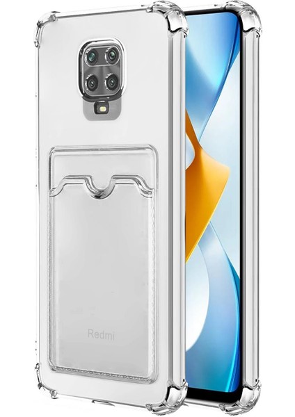 Xiaomi Redmi Note 9 Pro Max Card Slot Shock Kılıf Şeffaf