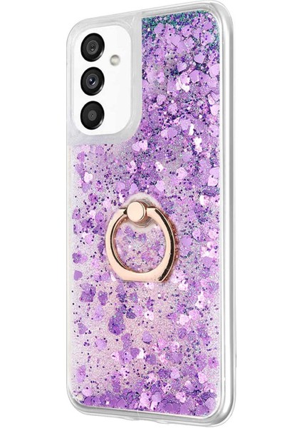 Samsung Galaxy A13 5g Kılıf Glitter Liquid Holder Mor