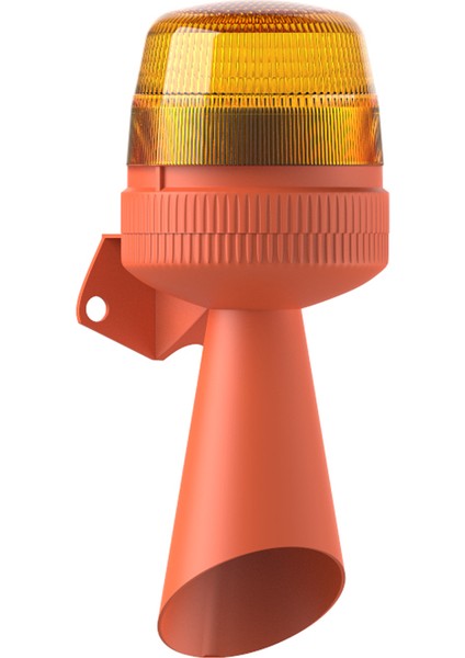 LED Multifonksiyon Tek Ses Borulu Siren Ses Ayarlı MS 5843 Turuncu 110-220VAC