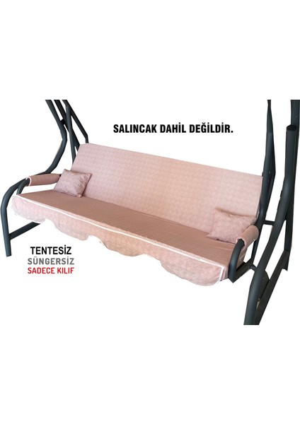 Süngersiz(Tentesiz)Salıncak Minder Seti 3 Kişilik Kılıf-Pudra fiyatları