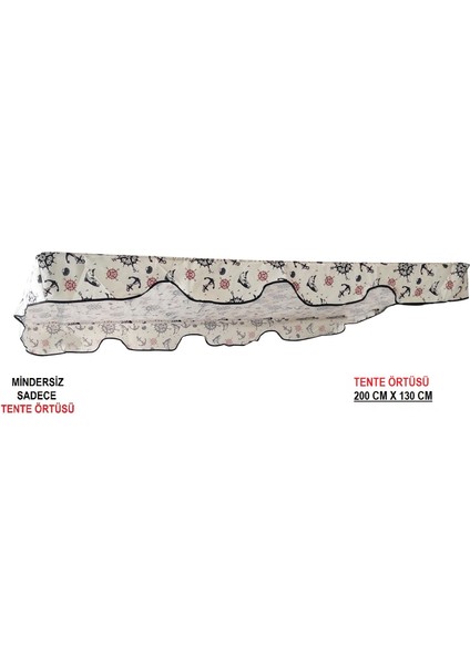 Tente Salıncak Tentesi Gölgelik 3 Kişilik Tente Gölgelik 200X130 Cm-Marin