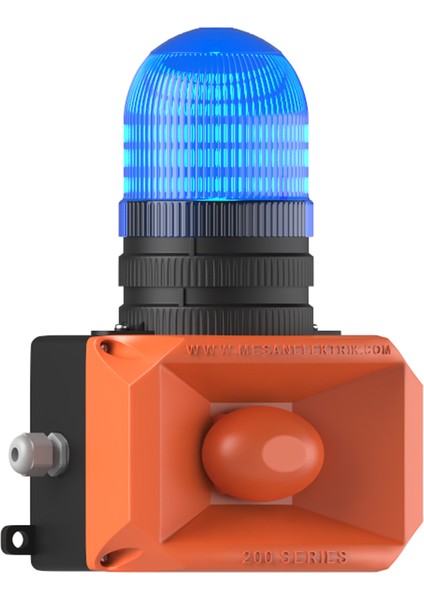 LED Multifonksiyon 43 Ses Siren MS 232 Mavi 12-60VAC/DC