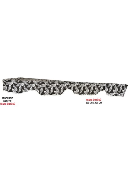 Tente Salıncak Tentesi Gölgelik 3 Kişilik Tente Gölgelik 200X130 Cm-Siyahtüy