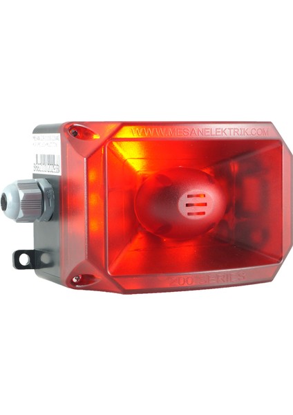 Küp LED Multifonksiyon 43 Ses Siren MS 229 Kırmızı 12-24VAC/DC