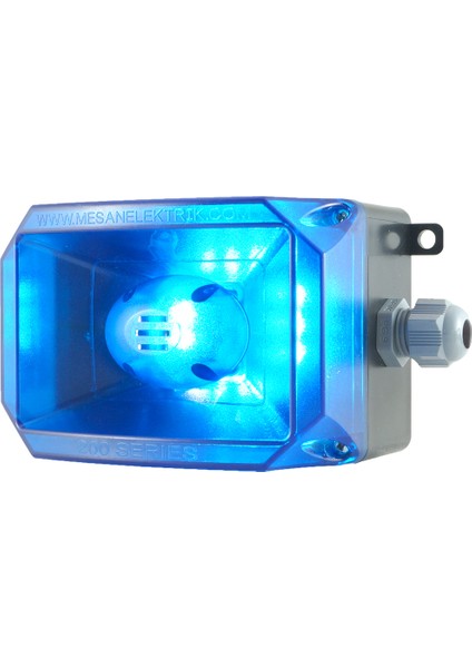 Küp LED Multifonksiyon 43 Ses Siren MS 229 Mavi 12-24VAC/DC