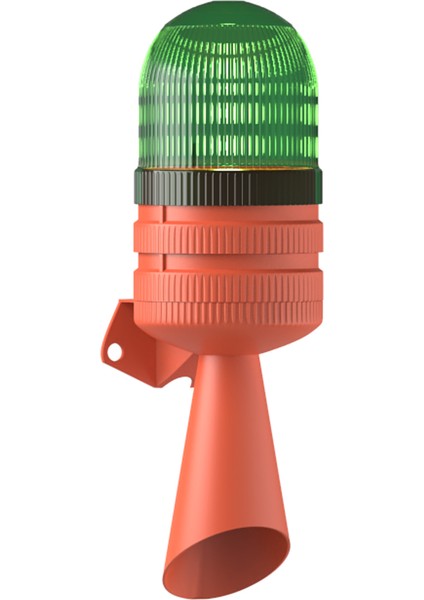 LED Multifonksiyon Tek Ses Borulu Siren MS 5834 Yeşil 85-260VAC
