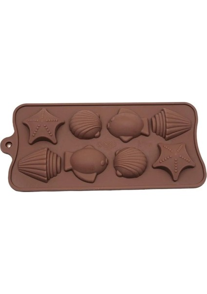 Deniz Ürünleri Silikon Çikolata Kalıbı 8'li