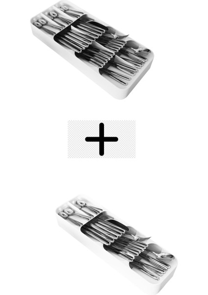 9 Bölmeli Çekmece Içi Kaşıklık + 5 Bölmeli Çekmece Içi Kaşıklık 2 Li Düzenleyici Set