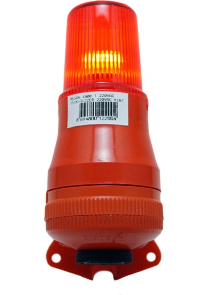 E14 Yanıp Sönen Ampul Buzzer MS 4805 Kırmızı 24VDC