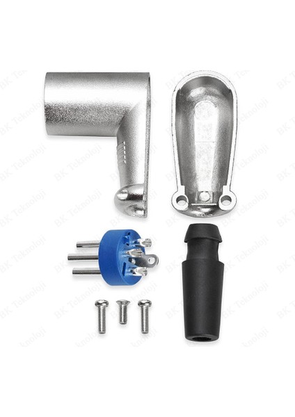 90 Derece 3 Pin Xlr Erkek Lehim Tipi Ses Mikrofon Hoparlör Konnektörü