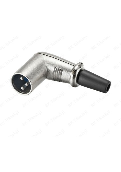 90 Derece 3 Pin Xlr Erkek Lehim Tipi Ses Mikrofon Hoparlör Konnektörü
