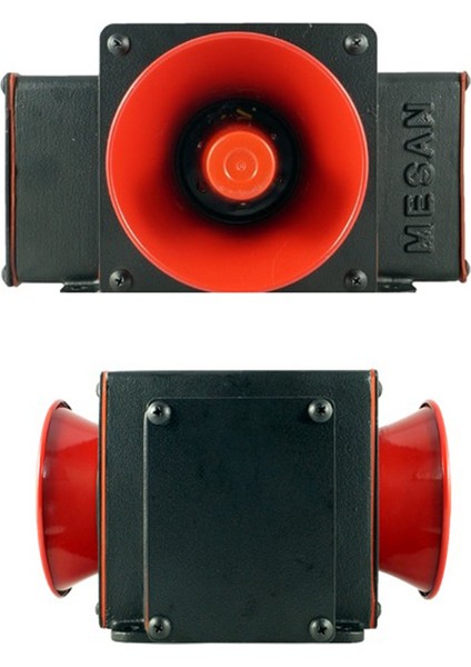 Endüstriyel Siren Ikili 43 Ses Kontaklı Alüminyum Gövde MS 1336 12-60VAC/DC