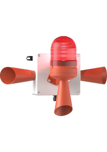 LED Multifonksiyon 3x 43 Ses Siren MS 5807 Kırmızı 12-24VAC/DC