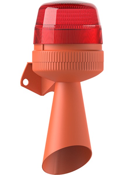 LED Multifonksiyon Tek Ses Borulu Siren Ses Ayarlı MS 5843 Kırmızı 110-220VAC