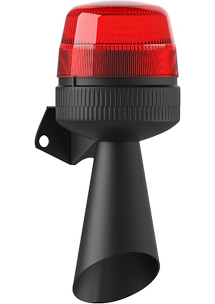 LED Multifonksiyon Tek Ses Borulu Siren Ses Ayarlı MS 5843 Kırmızı 12-24VDC