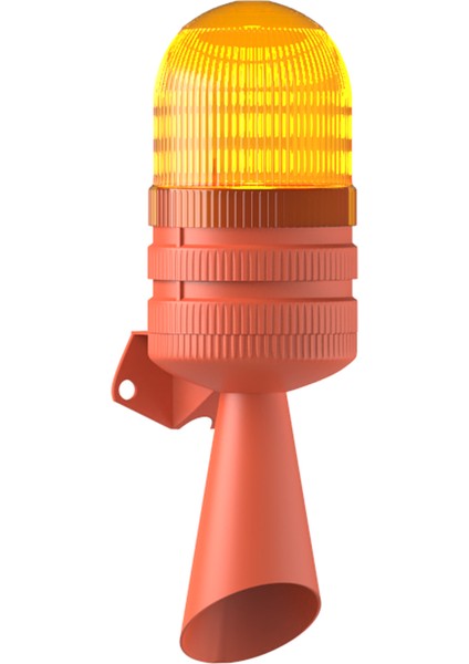 LED Multifonksiyon Tek Ses Borulu Siren MS 5834 Turuncu 85-260VAC