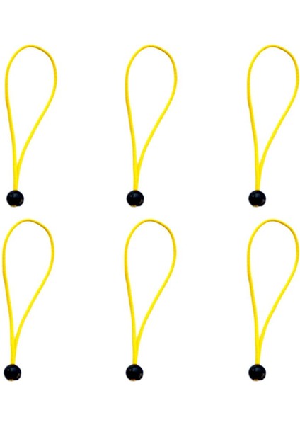 6Parça 15Cm Güçlü Dayanıklı Top Bungee Kablosu Muşamba Kanopi Bağları Elastik Kayışlar Sarı (Yurt Dışından)