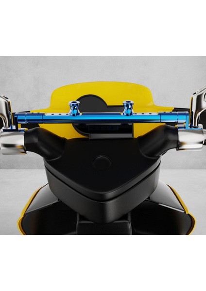 Motosiklet Cnc Genişletilmiş Crossbar Gidon Denge Kolu Mavi (Yurt Dışından)