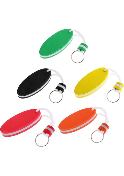 5Parça Oval Eva Yüzen Anahtar Anahtar Anahtar Yüzdürücü Anahtar Tutucu Tekne Kayak (Yurt Dışından)