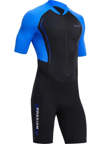 Strade Store Erkek Şort Wetsuit Surf Spearfishing Için Tam Vücut Ön Zip (Yurt Dışından)