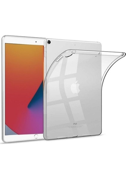 Apple iPad 7. 8. 9. Nesil 10.2 Kılıf Yumuşak Şeffaf Ince Esnek Renksiz Silikon Kapak