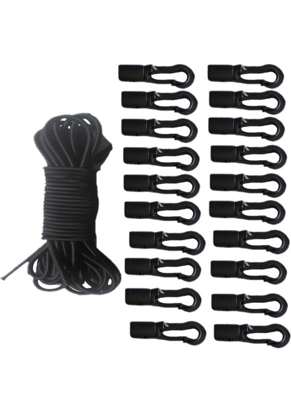 Kayak Teknesi Aktiviteleri Için 20 Pcs Bungee Kordon Klipleri ile Naylon Bungee Halat