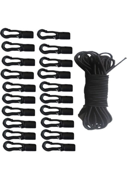 Kayak Teknesi Aktiviteleri Için 20 Pcs Bungee Kordon Klipleri ile Naylon Bungee Halat