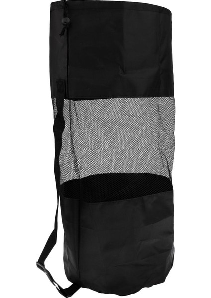 1 Lot Sırt Çantası Dalış Torbası Kamp Örgü Duffel Çanta Siyah