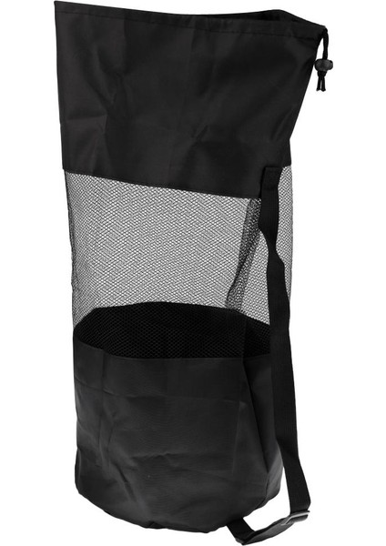 1 Lot Sırt Çantası Dalış Torbası Kamp Örgü Duffel Çanta Siyah