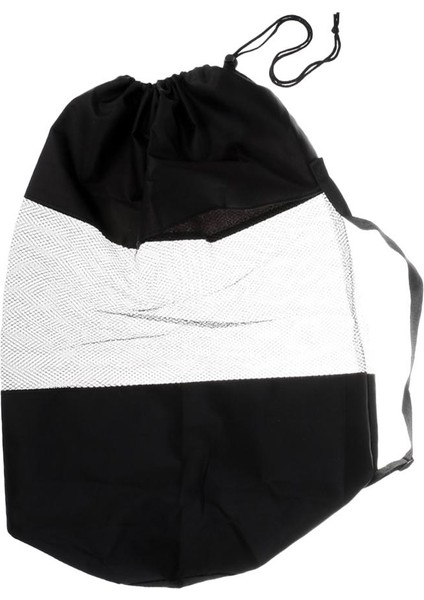 1 Lot Sırt Çantası Dalış Torbası Kamp Örgü Duffel Çanta Siyah