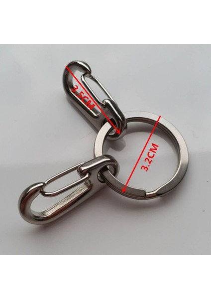 2 Adet 3.5cm Açık Kamp Kanca Tokası Şekli Carabiners + 1 Tur