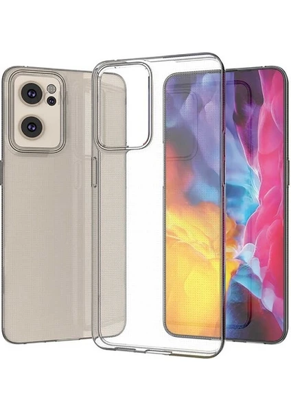 Oppo Reno 7 Kılıf Yumuşak Şeffaf Ince Esnek Renksiz Silikon Kapak