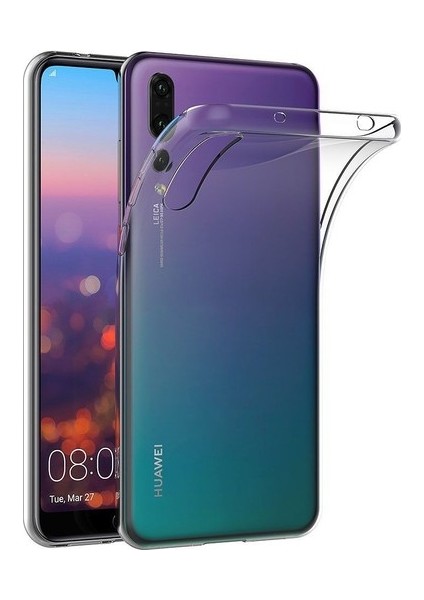 Huawei P20 Pro Kılıf Yumuşak Şeffaf Ince Esnek Renksiz Silikon Kapak