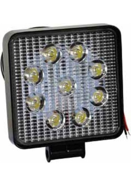 Kare Çalışma Lambası 9 Ledli 27W(POWER Led) Beyaz