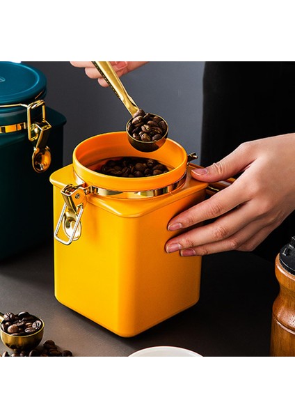 Sızdırmaz Depolama Kavanoz Taze Çay Caddy Atıştırmalık Gıda Konteynerleri Turuncu (Yurt Dışından) modelleri