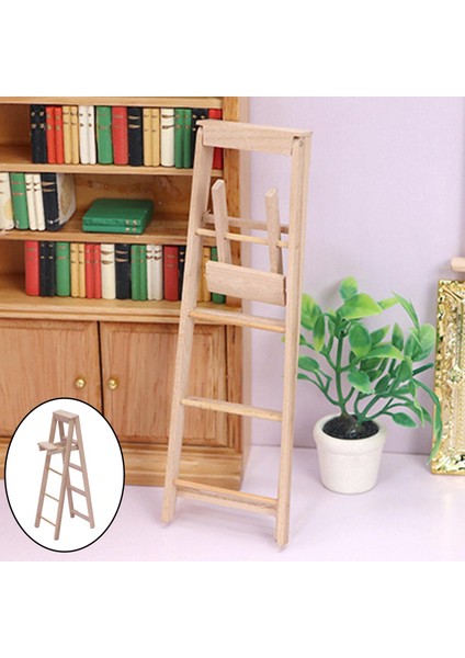 1: 12. Dollhouse Minyatür Merdivenli Sahne Ahşap Oda (Yurt Dışından)
