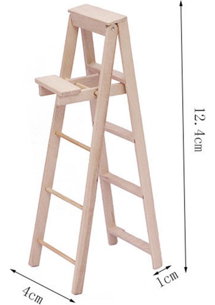1: 12. Dollhouse Minyatür Merdivenli Sahne Ahşap Oda (Yurt Dışından)