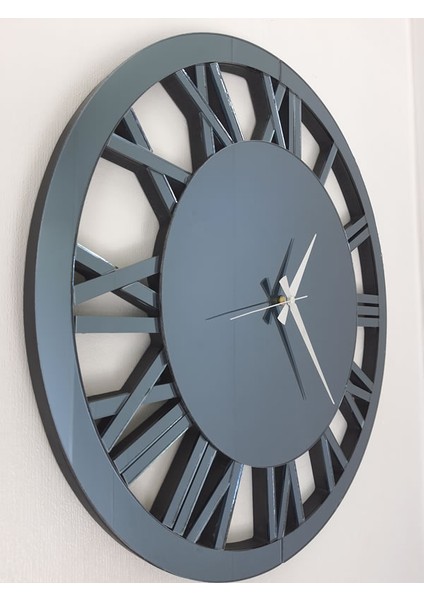 When Roma Smoked Model Füme Renk 60 Cm Dekoratif Aynalı Duvar Saati