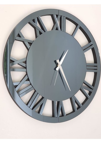 When Roma Smoked Model Füme Renk 60 Cm Dekoratif Aynalı Duvar Saati modelleri