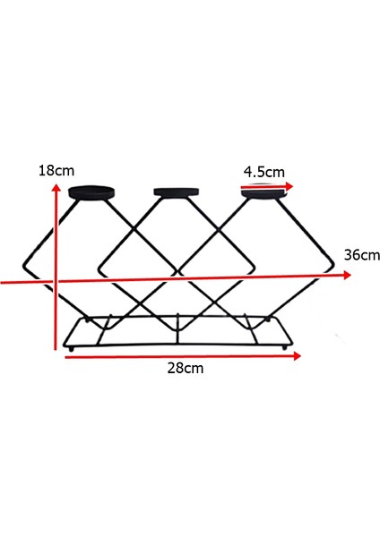 3'lü Şamdan Mumluk Metal Dekoratif Şamdan