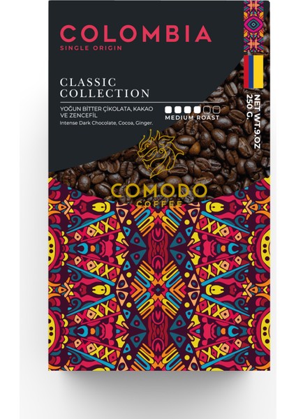 Colombia Premium Gold Selection Çekirdek Filtre Kahve 250 gr x 4