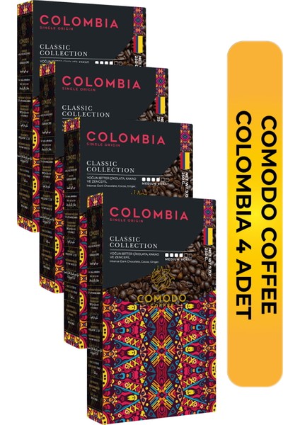 Colombia Premium Gold Selection Çekirdek Filtre Kahve 250 gr x 4