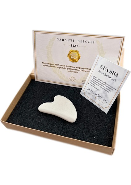 Lav Taşı Kalp Guasha Cilt Masaj Aleti ve Göz Masajı