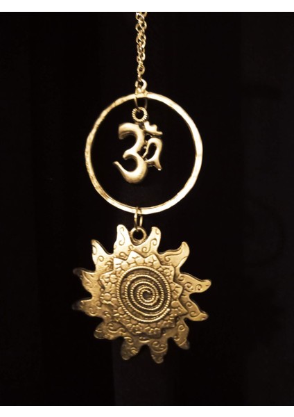 Feng Shui Tibet Spiral Güneş Çiçeği Om Sembol Tılsımı Meditasyon Gümüş Yaşam Enerjisi Gücü