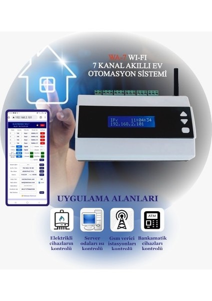 Wa-7 7 Kanal Wı-Fı Bağlantılı Akıllı Ev Otomasyon Sistemi