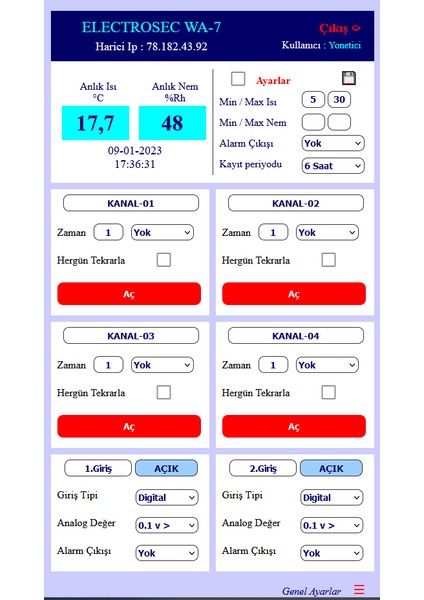 Wa-7 7 Kanal Wı-Fı Bağlantılı Akıllı Ev Otomasyon Sistemi