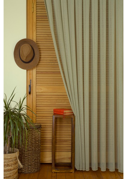 Bukle Tül Yeşil 1-2 Seyrek Pile 100X260