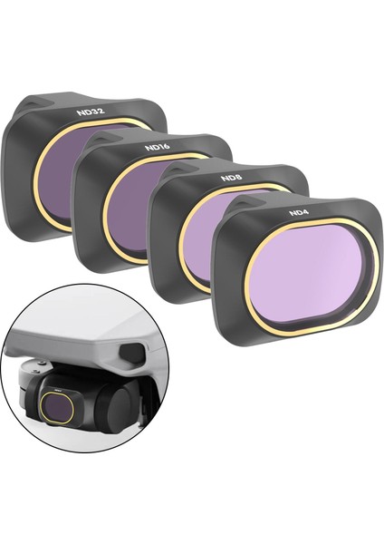 4pcs Nd Nd8 ND16 Lens Filtreleri 2 Aksesuar Için Uygun (Yurt Dışından)