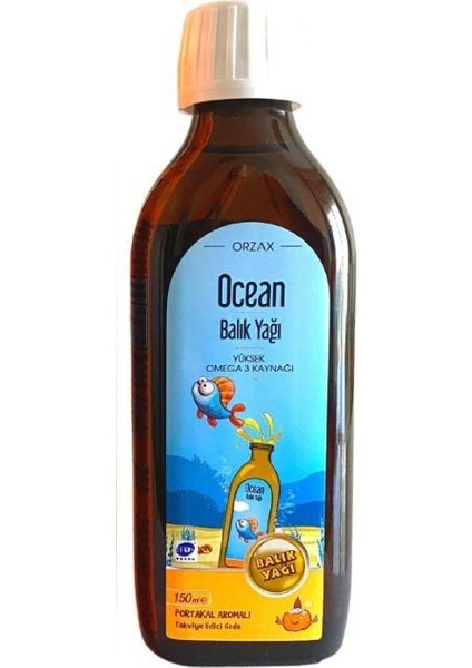 Out Orzax Ocean Balık Yağı Şurup 150 ml Portakal Aromalı